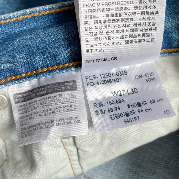 Levi’s Big E Premium High Waisted Distressed Jeans Size 27 - Picture 6 of 15